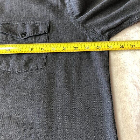 Kenneth Cole Unlisted Grey Long Sleeve Button Down Shirt Size XL - Picture 8 of 11